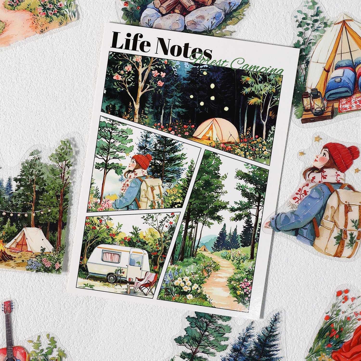 150-Piece Life Notes PET Sticker Tape Set for Journaling Planners DIY Crafts