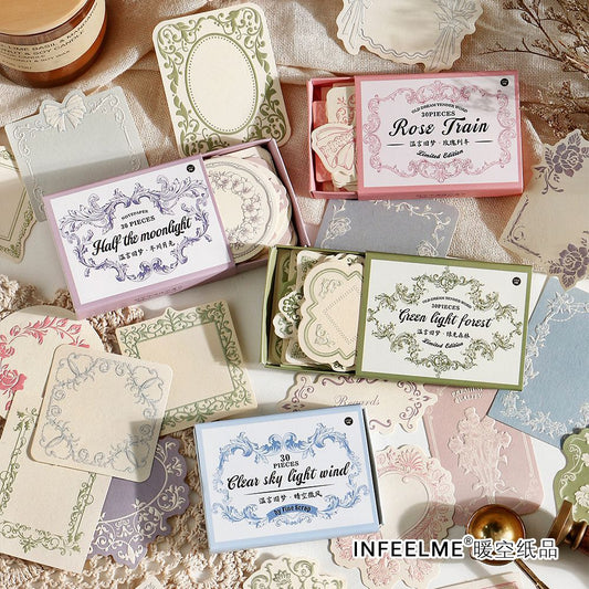 120-Piece Embossed Notes Paper Set for Journaling Scrapbooking