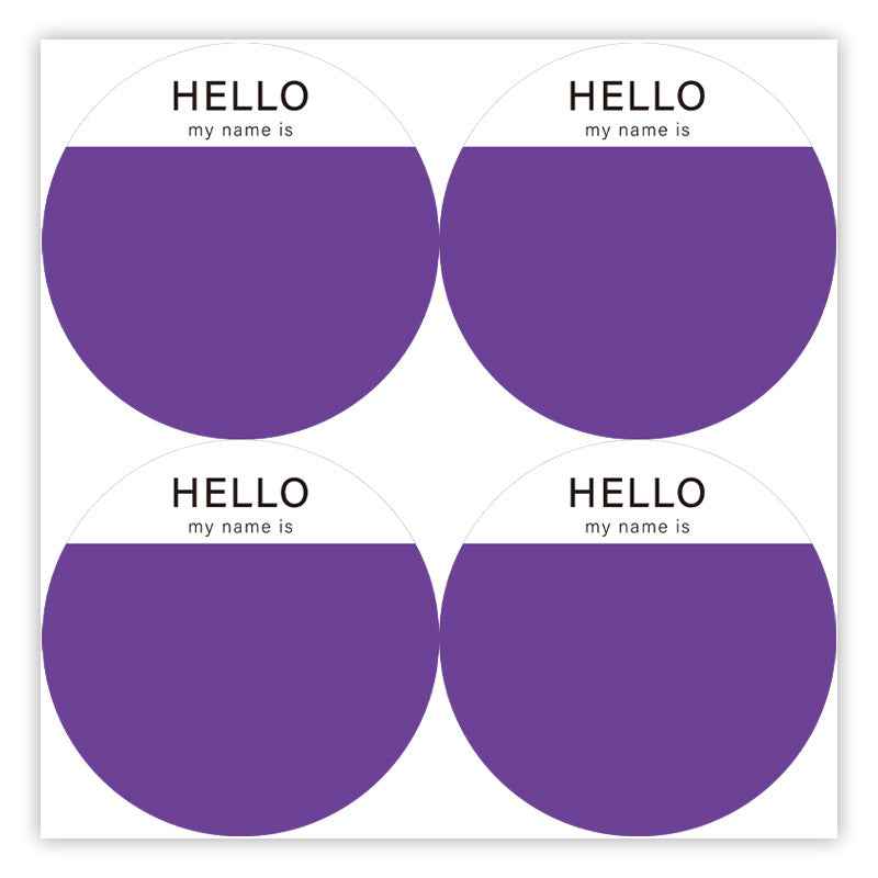 200Pcs Hello Name Tags Hello My Name is Stickers 8cm Round - TTpen
