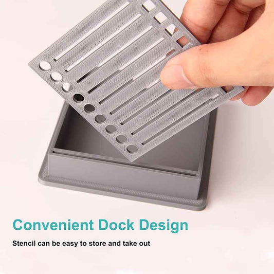 Sticky Note Holder with Stencil 3x3 with 4 Color Sticky Notes