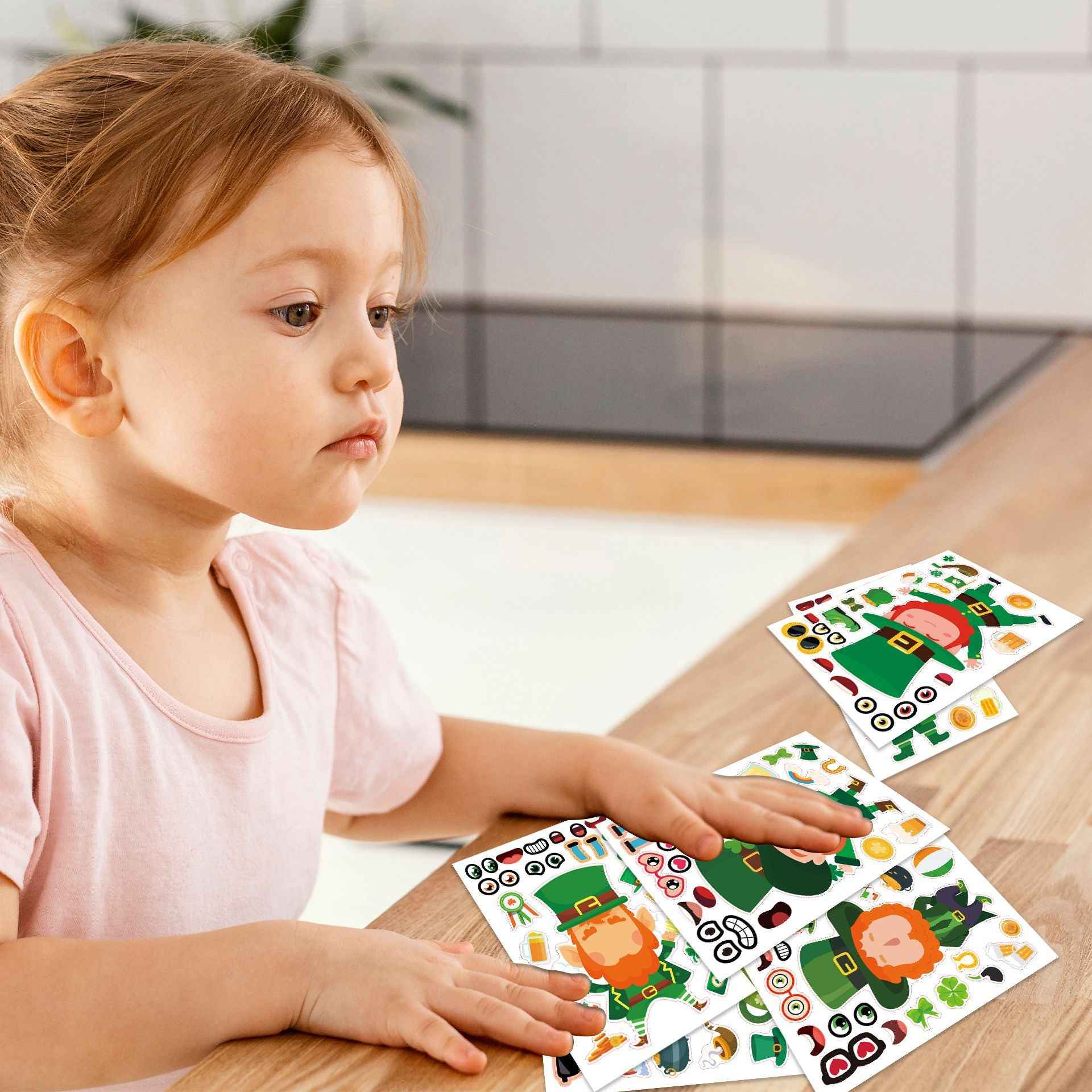 24 Sheets St Patricks Day Stickers for Kids Cards Crafts - TTpen