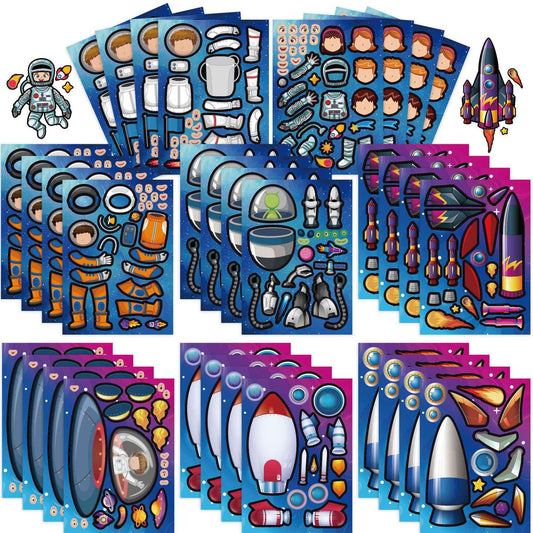32 Sheets Universe Theme Make Your Own Stickers for Kids - TTpen