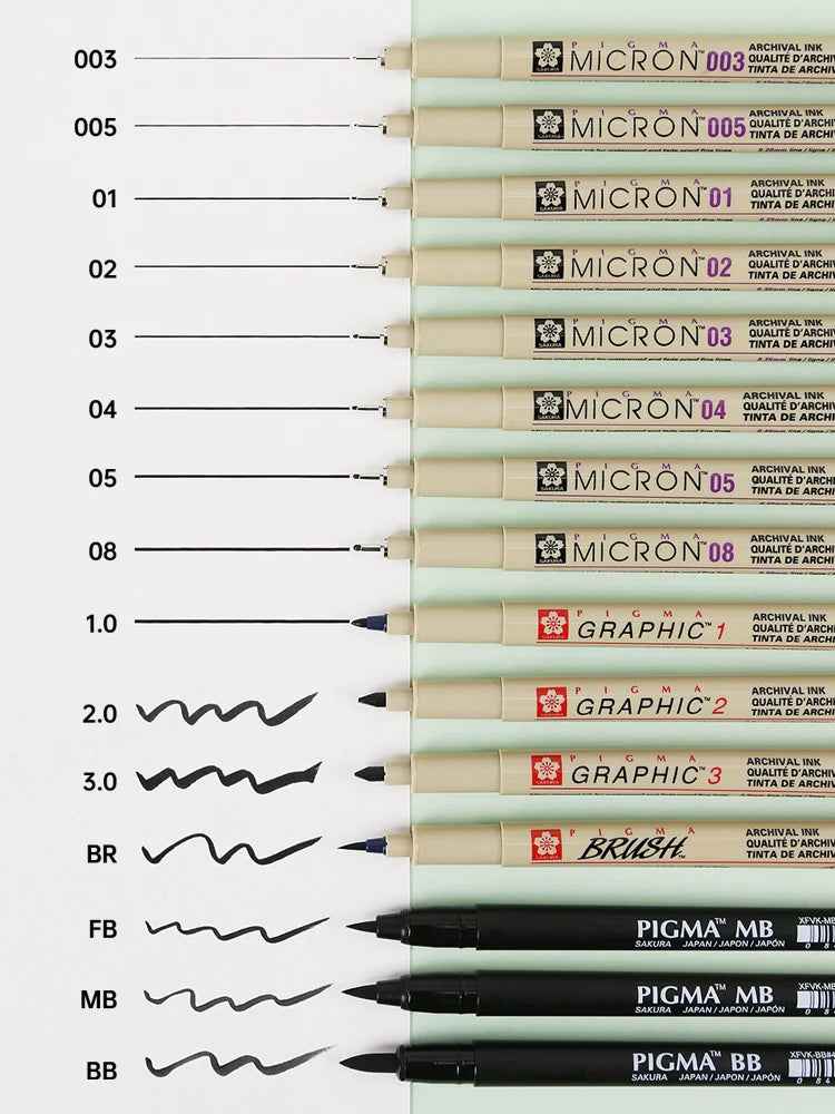 Sakura Pigma Micron Pen - Size 003 - 0.15 mm - Black (3 Pack) - TTpen