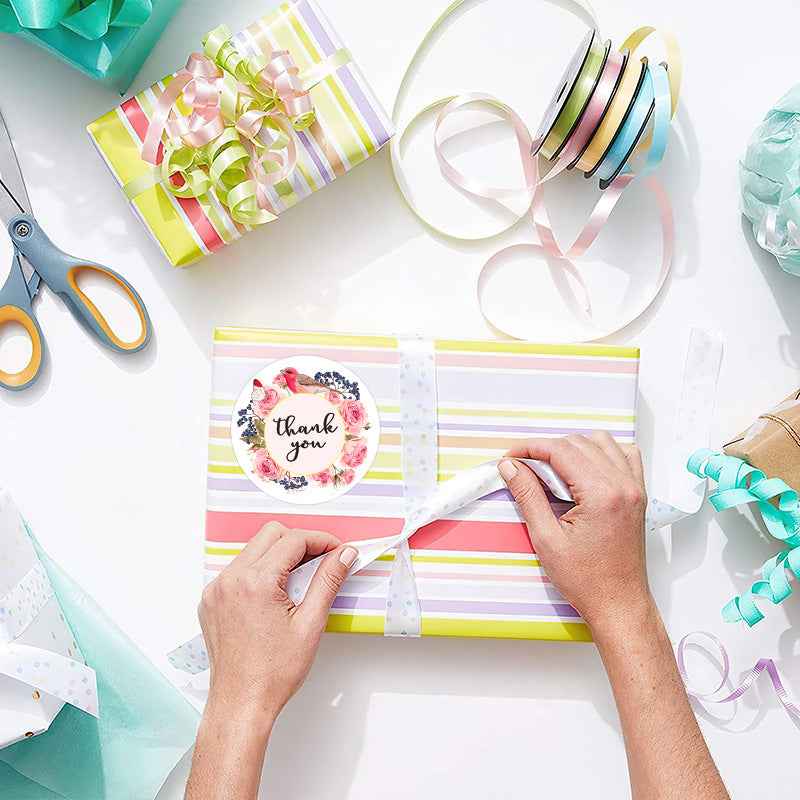 1000pcs Thank You Stickers,Round 1 Inch Floral Labels for Small Business - TTpen