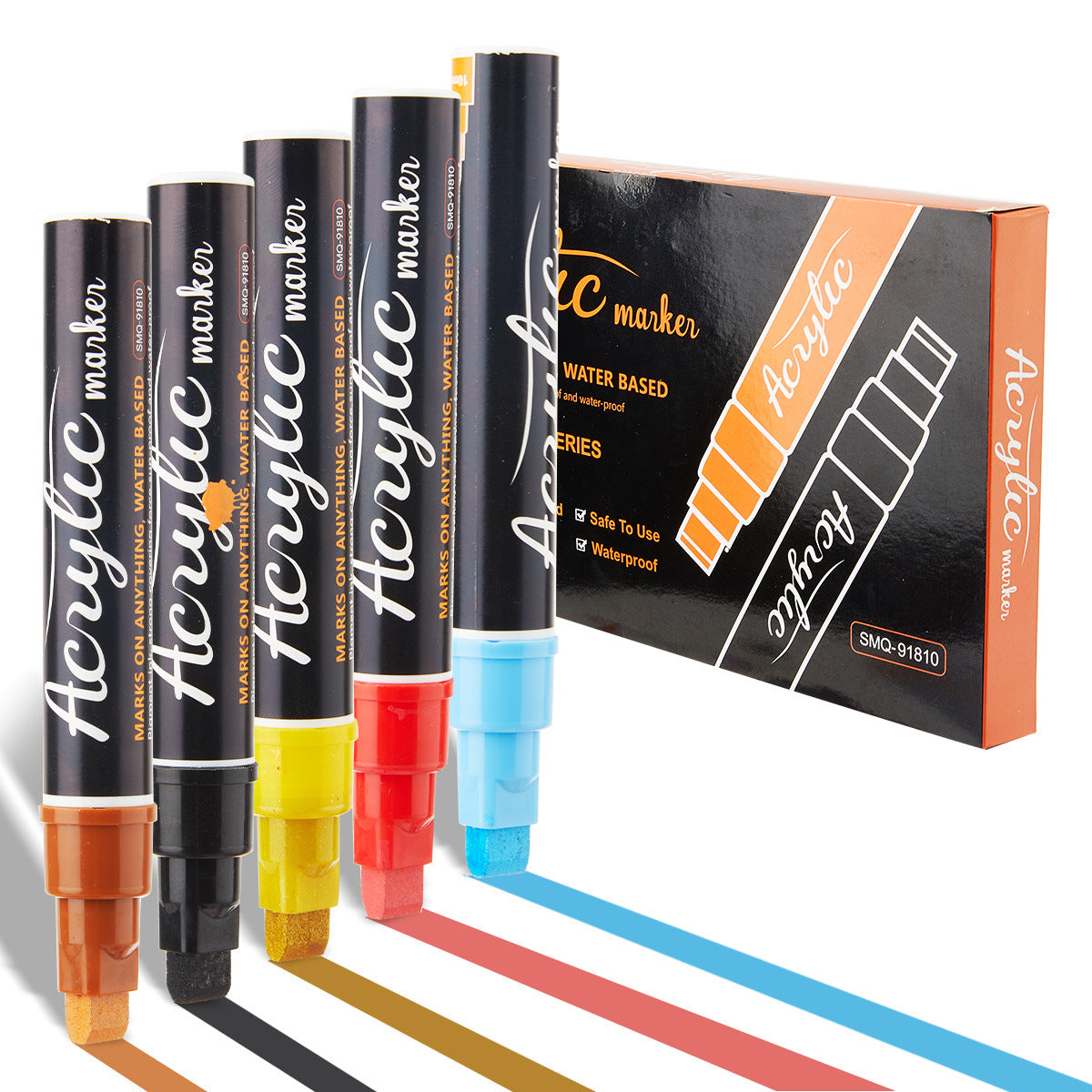 12 Colors Jumbo 10mm Broad Tip Acrylic Paint Markers