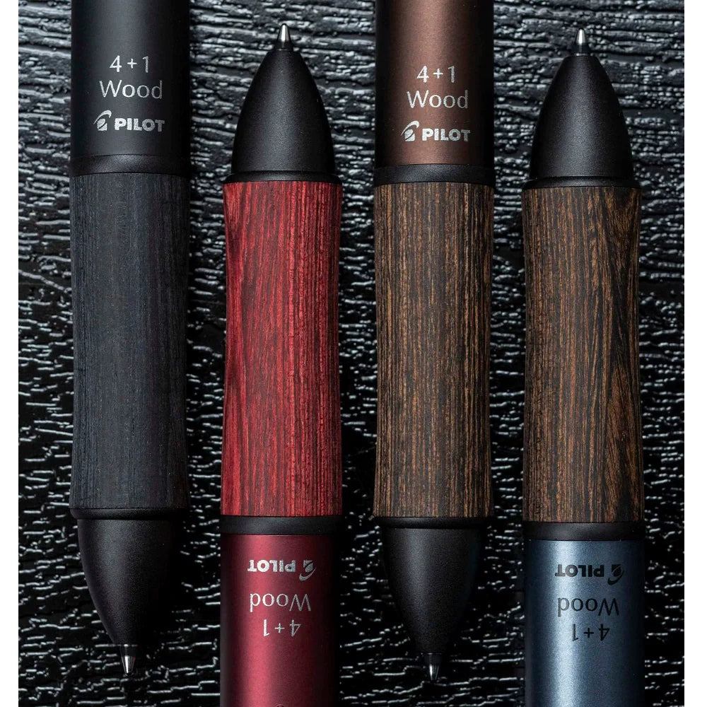 Pilot 4+1 Wood Ballpoint Pen & Mechanical Pencil