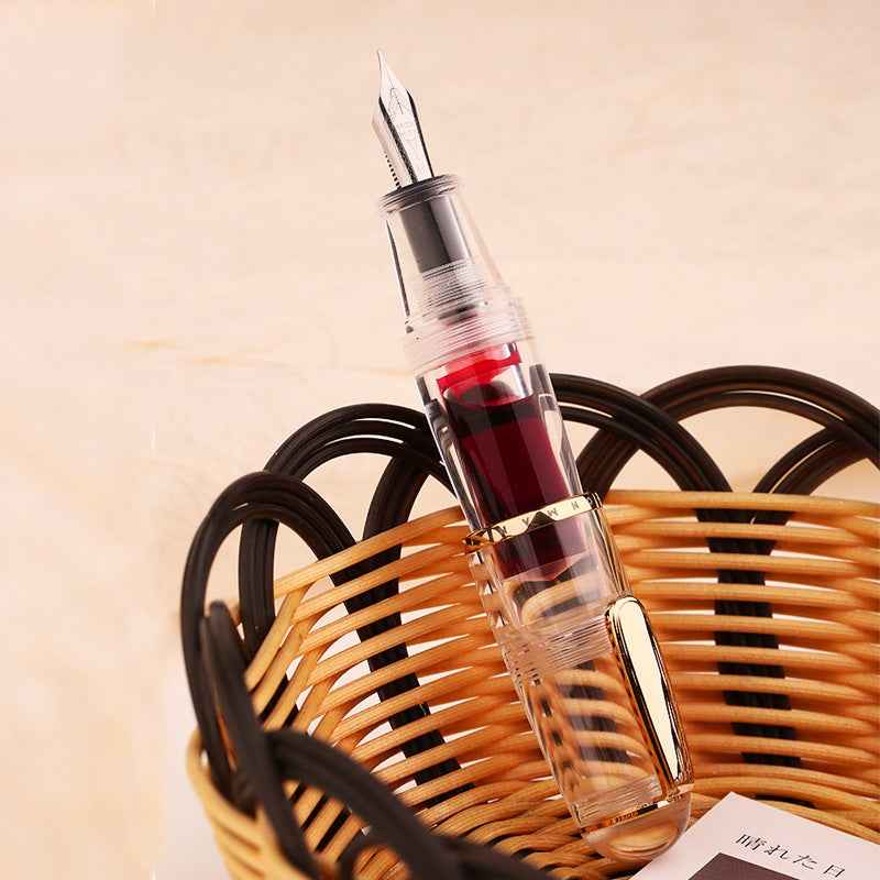 Majohn Q1 Mini Fountain Pen Short Resin Pocket Pen Large Capacity - TTpen