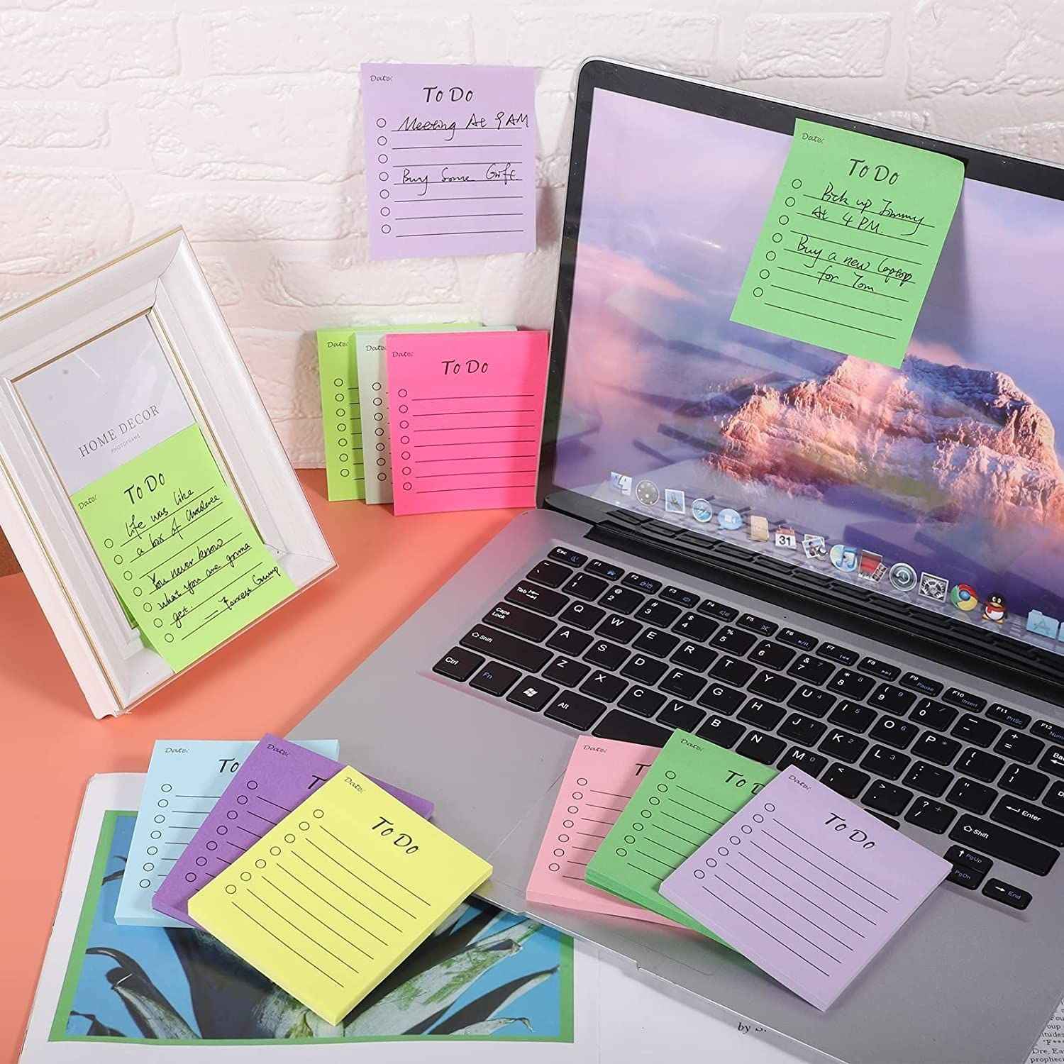 To Do List Sticky Notes Memo,50 Sheets/pad,9 Colors,10x7cm - TTpen