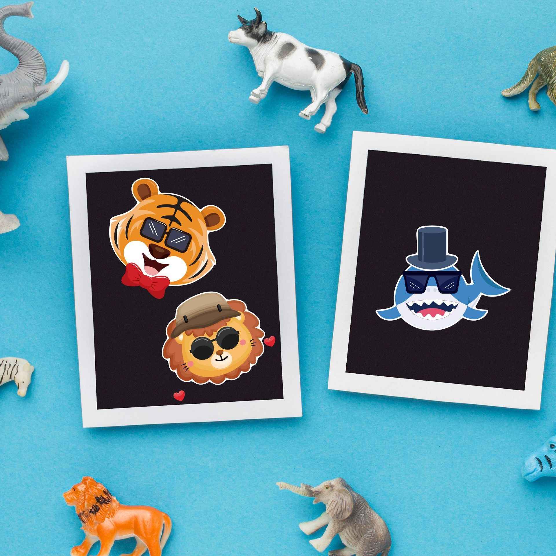 24 Sheets Wildlife Animals Make Your Own Stickers for Kids - TTpen