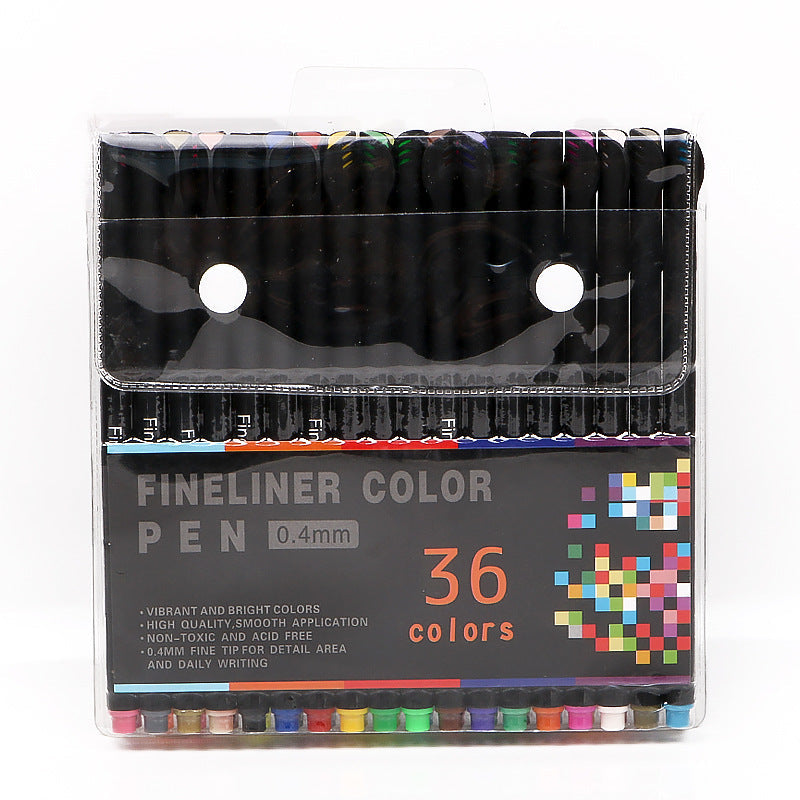 100 Colors Fineliner Fine Point Pens 0.4mm Drawing Markers 36 Pack