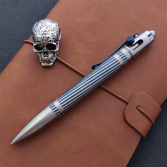 Titanium Tactical Pen for EDC & Self-Defense with 3 Refills