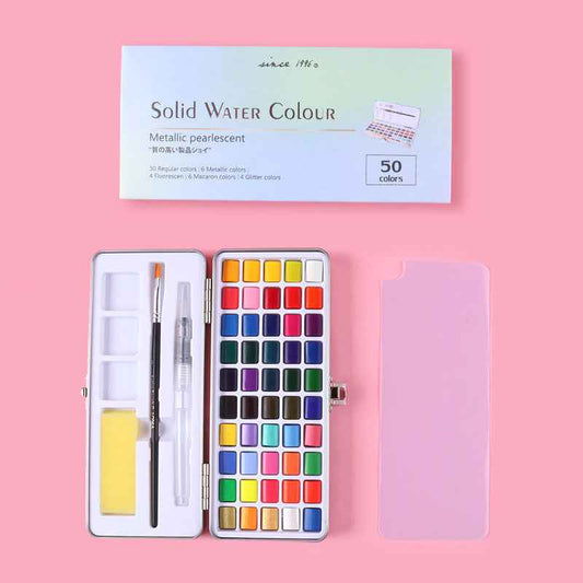 GIORGIONE 50 Solid Watercolor Paint Set Metallic Pearlescent - TTpen