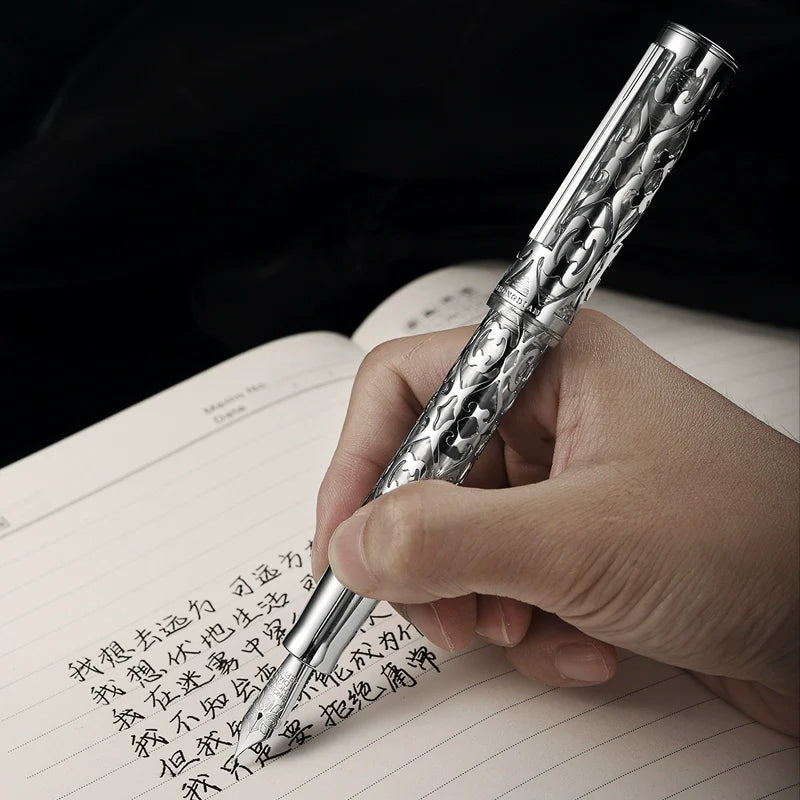 Hongdian D1 Piston Fountain Pen Hollow Skeleton Resin Pen