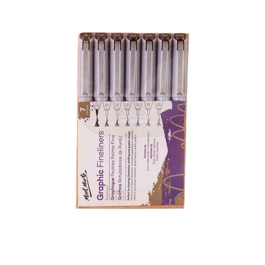 Mont Marte Premium Graphic Fineliners,7 Piece - TTpen