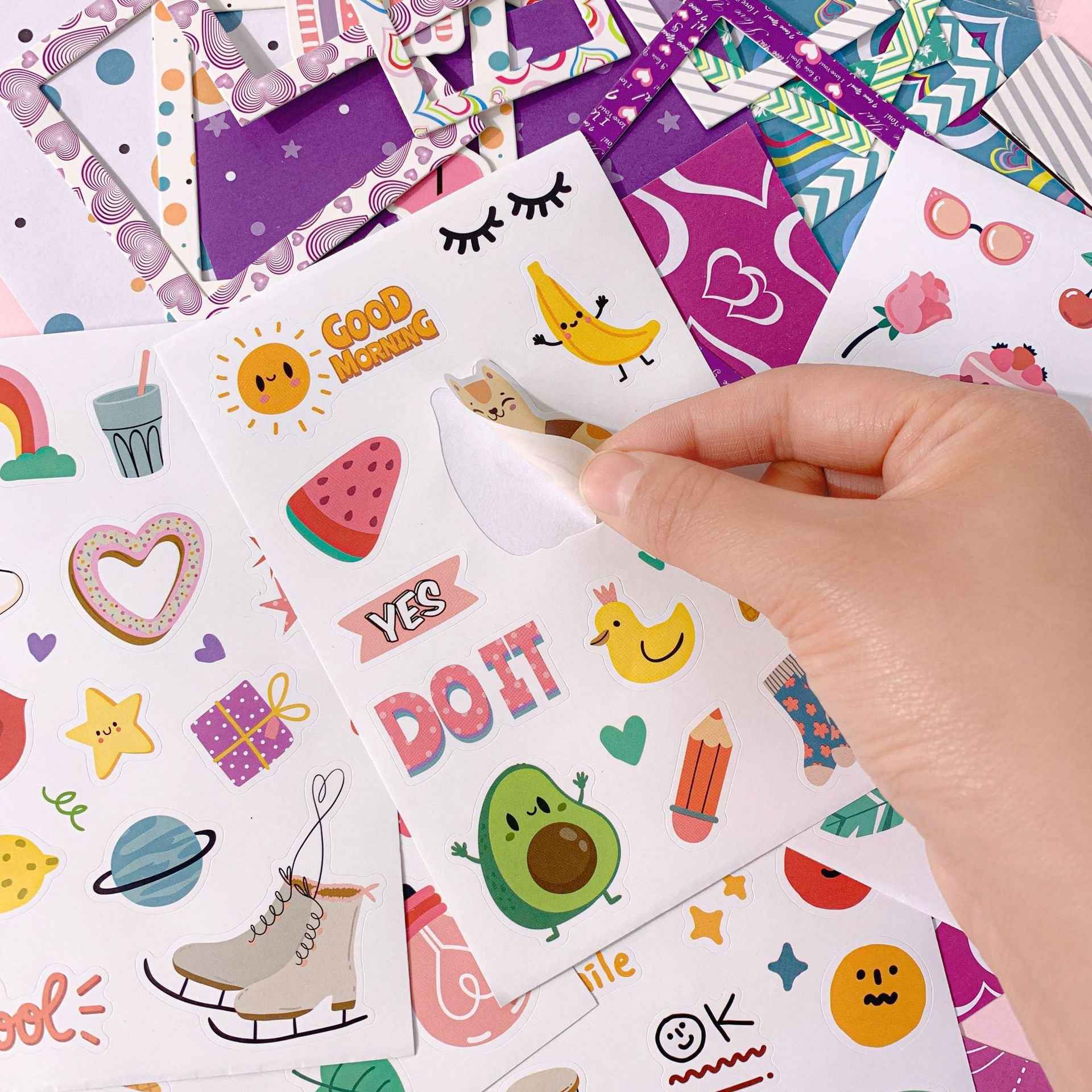 DIY Journal Kit for Girls 8-12 Purple Scrapbook Diary Supplies Set - TTpen