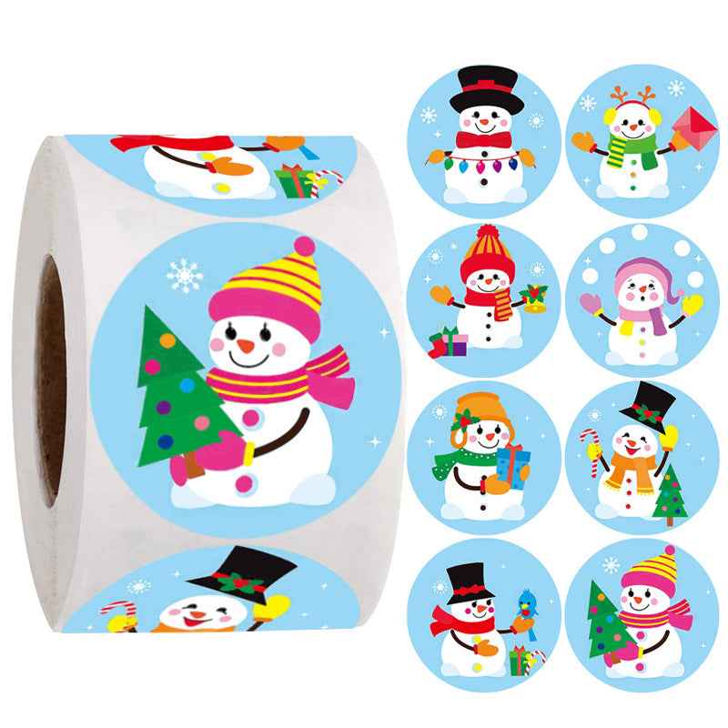 500 Pieces Cute Snowman Winter Stickers,1.5 inch - TTpen