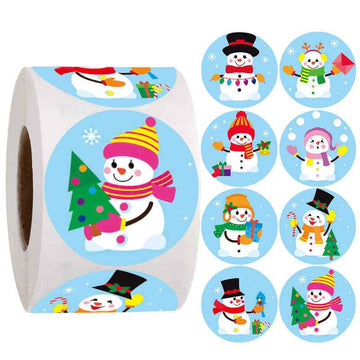 500 Pieces Cute Snowman Winter Stickers,1.5 inch - TTpen