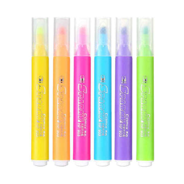 Comix K9036 Highlighters,1-5mm Chisel Tip,6 Colors - TTpen