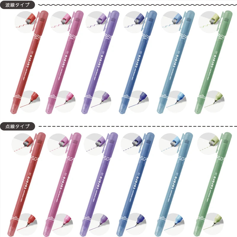 Sun-Star Cororo Roller Stamp Pen - Wave & Dot