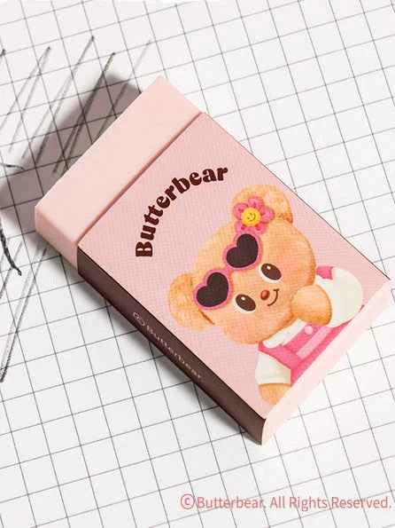 DELI Nusign NS757 Butterbear Collaboration Pencil & Eraser Set