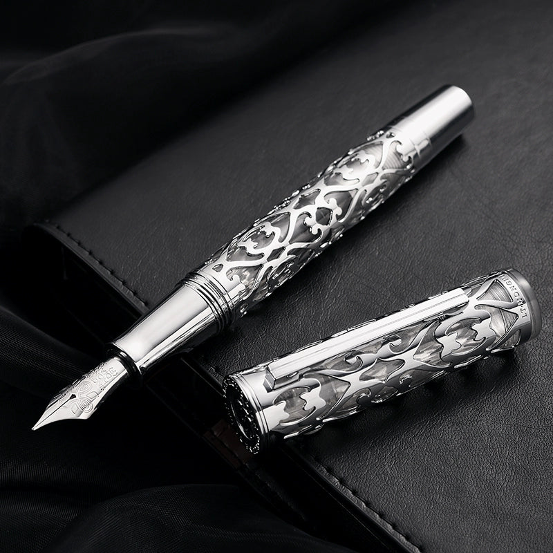 Hongdian D1 Piston Fountain Pen Hollow Skeleton Resin Pen