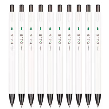 Zebra C-JJ6 Click Gel Pen Set - 0.5mm Black/Red/Blue Ink (10-Pack)