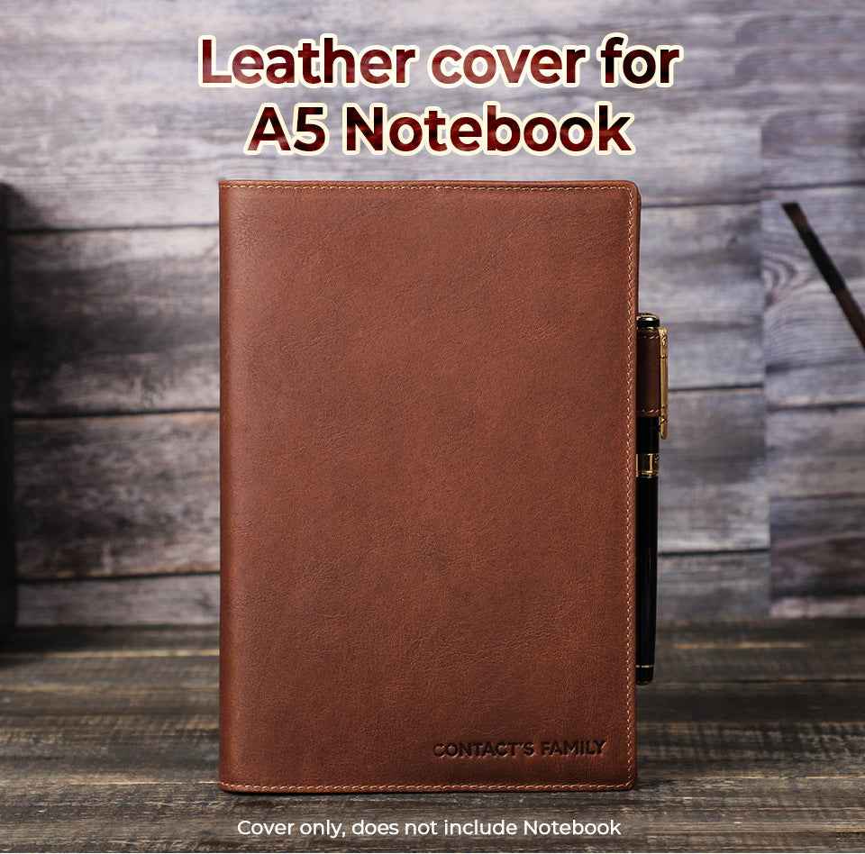 Leather Protective Cover Case for A5 Notebook Journal Planner