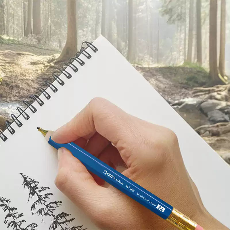 OHTO WN03 Wooden Pencil-Shaped Mechanical Pencil 2.0MM