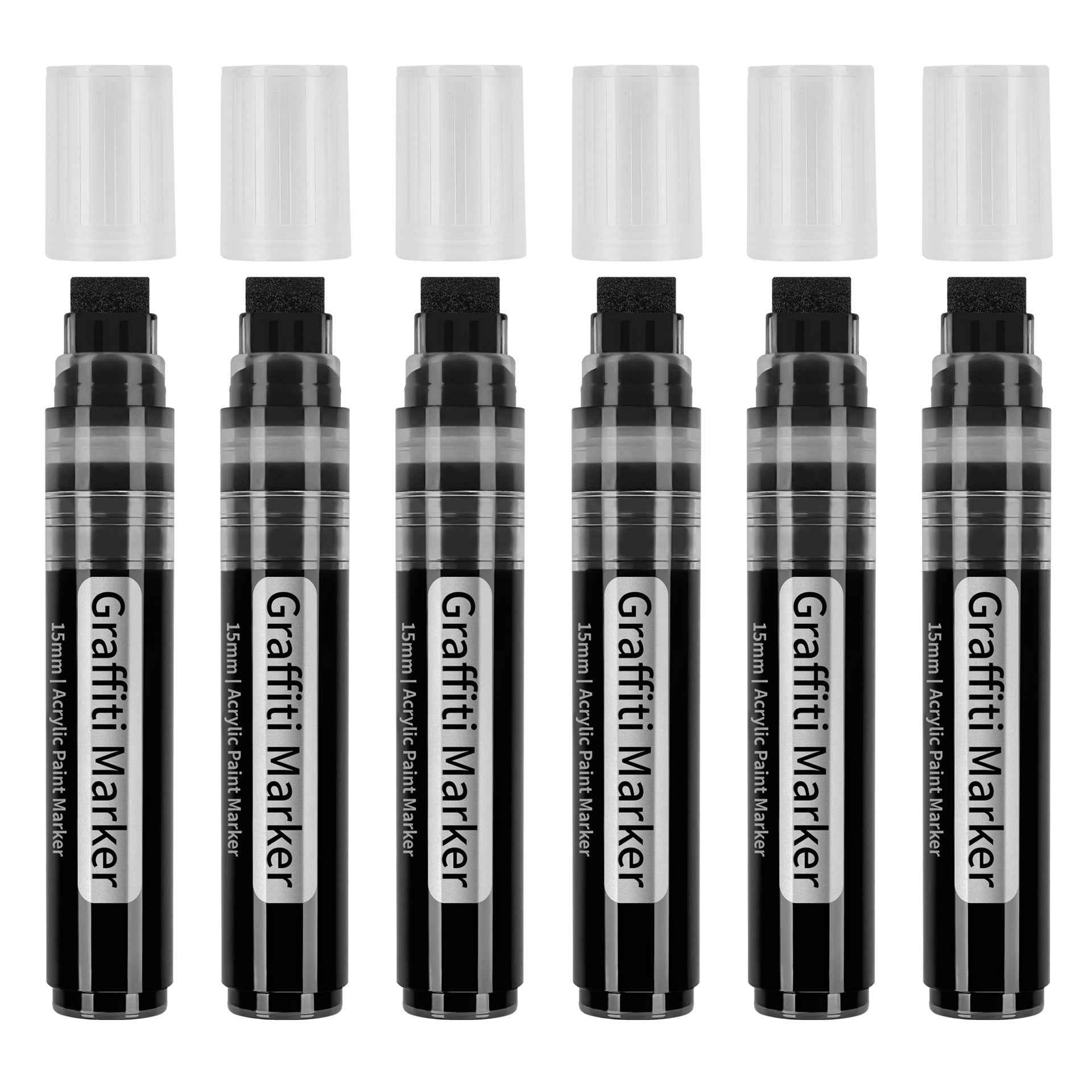 12 Colors Jumbo Graffiti Markers 15mm Wide Tip Acrylic Paint Pens