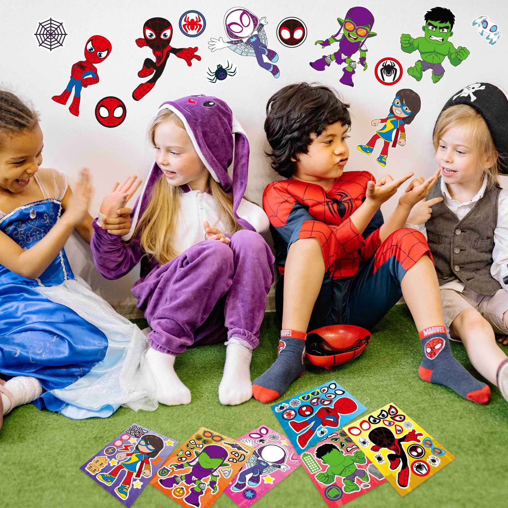 24 Sheets Spidey & Friends Stickers for Kids - TTpen