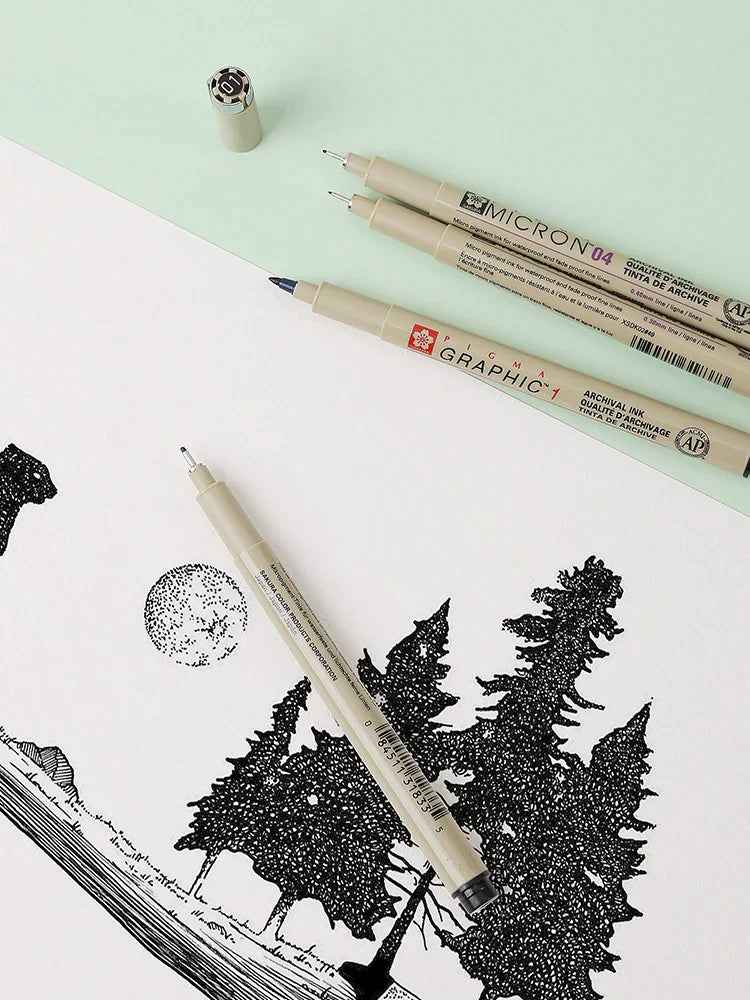 Sakura Pigma Micron Pen - Size 04 - 0.4 mm - Black (3 Pack) - TTpen