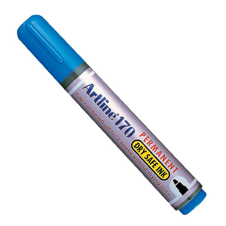 Artline 170 Permanent Marker 2.0mm Dry-Safe Ink 4 Pack 2.0mm 4 Blue