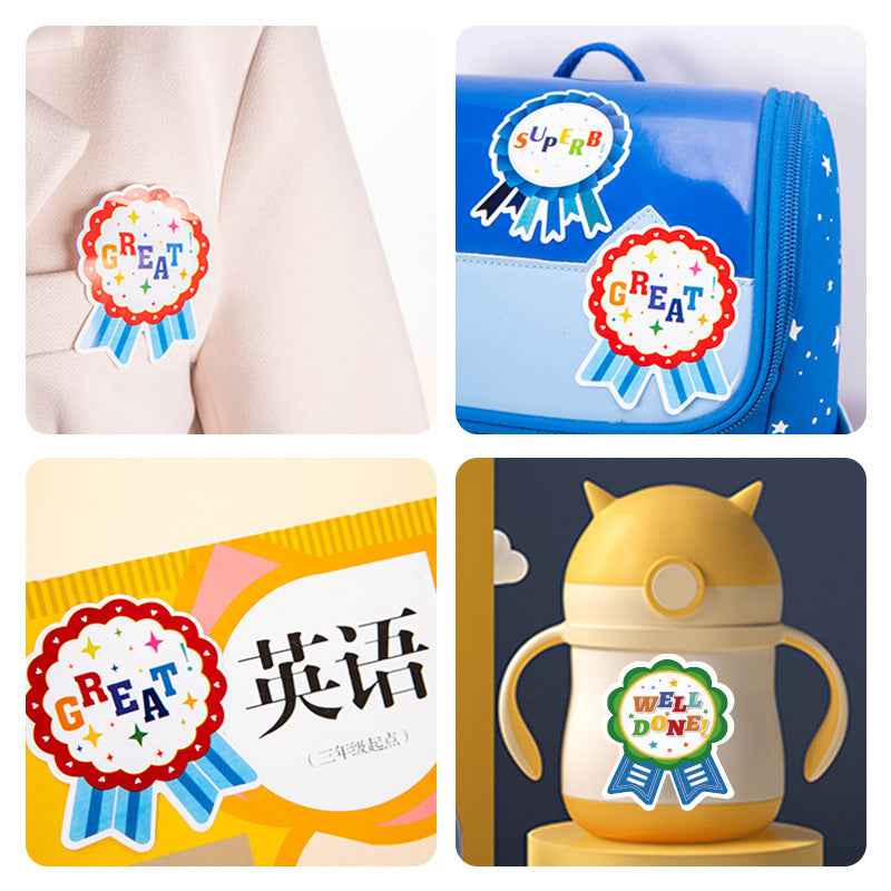 300pcs Great Good Job Reward Stickers Badge Designs 2.2 x 2.7 Inch - TTpen