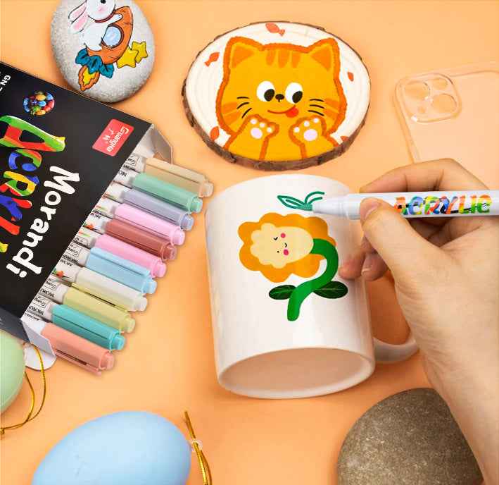 Guangna Morandi Acrylic Painter Marker Pens Brush Tip 24 Colors - TTpen