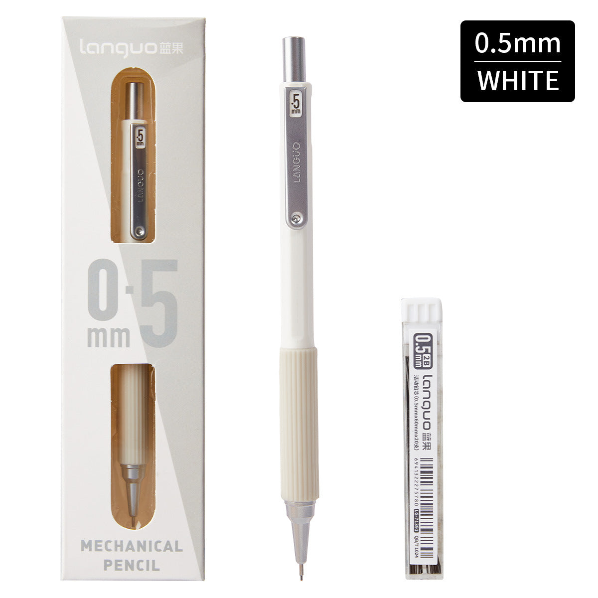 Low-Center Gravity Metal Mechanical Pencil with Leads Set 0.3mm/0.5mm