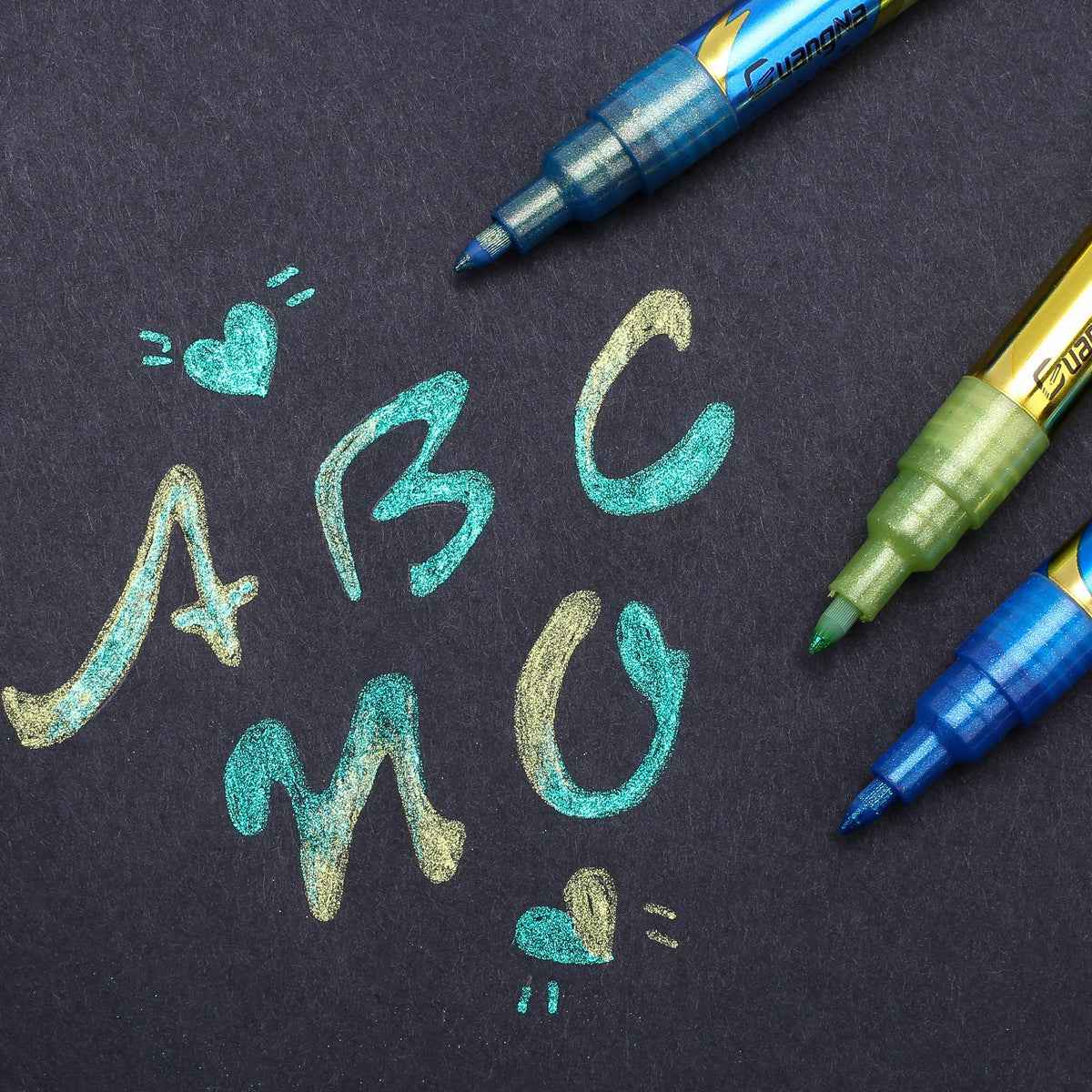 Guangna Neon Gel Pen Glitter Double Color Metallic Marker-24 Colors - TTpen