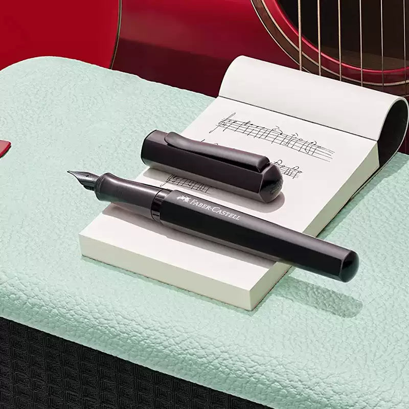 Faber Castell HEXO Fountain Pen, Blue/Black/Bronze/Silver White - TTpen