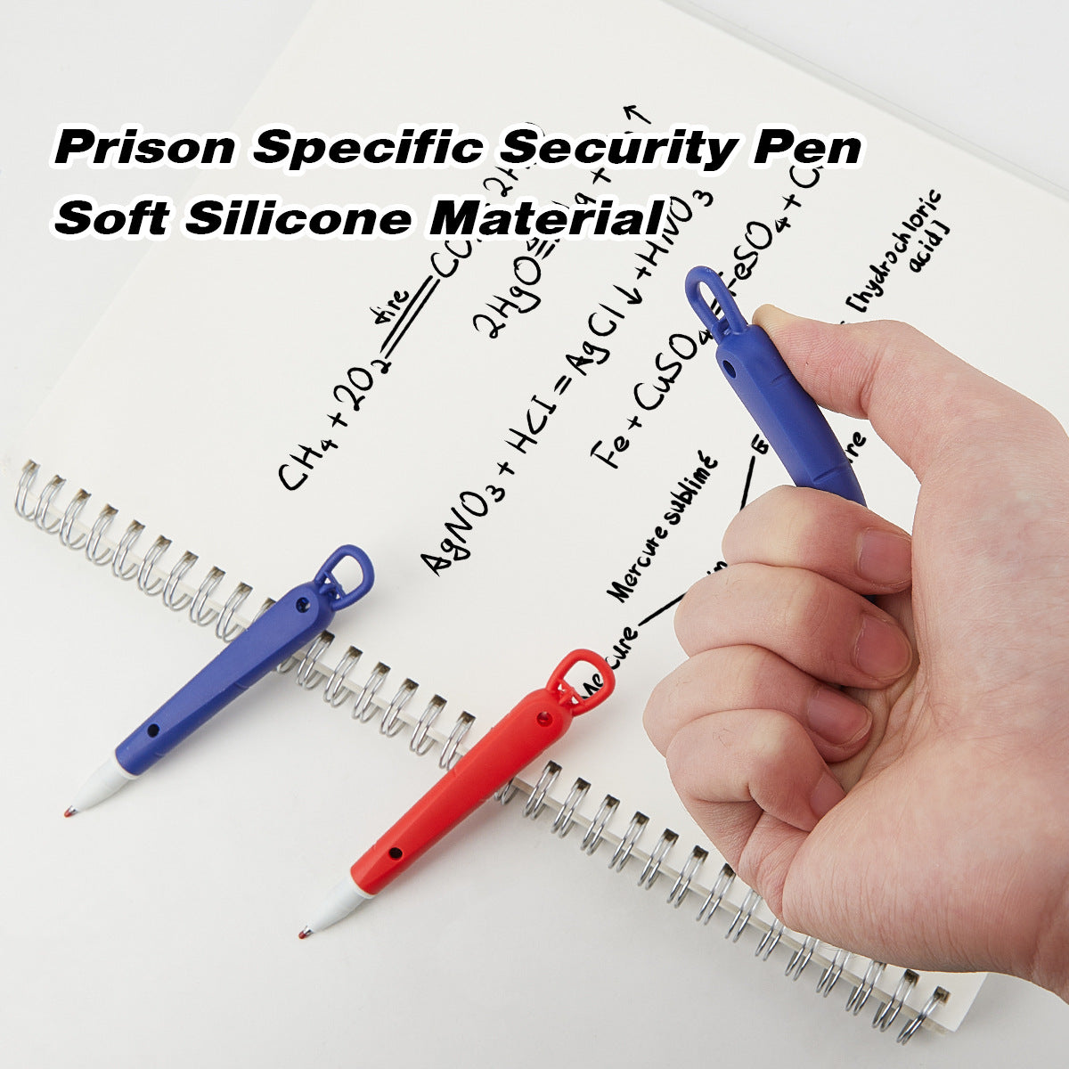 10pcs Security Prison Pen Anti-Swallow Soft Silicone Gel Pen