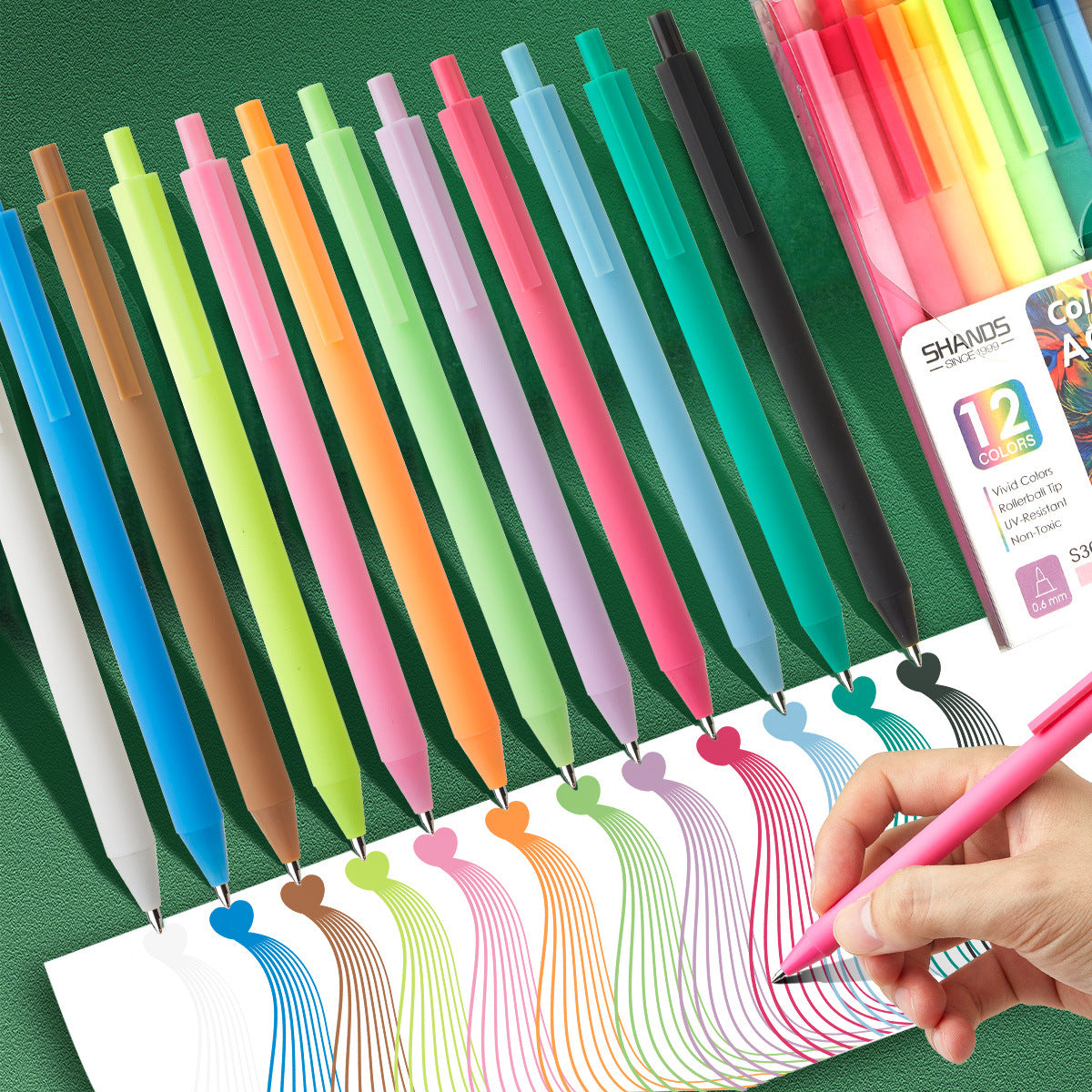 SHANDS S367 Acrylic Gel Pens 12 Colors