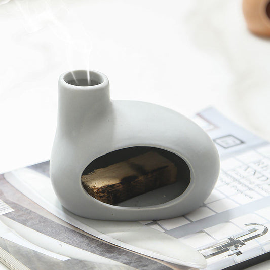 Ceramic Palo Santo Holder Grey