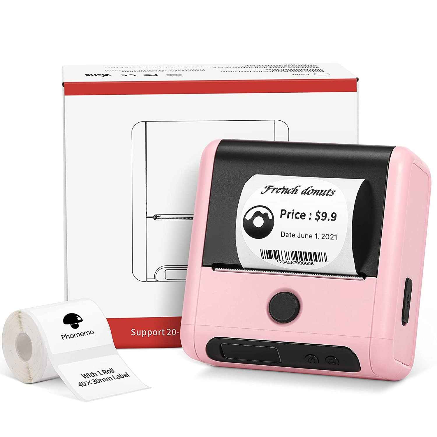 Phomemo M200 Label Maker,Bluetooth Thermal Label Printer (Type-C Charger) - TTpen