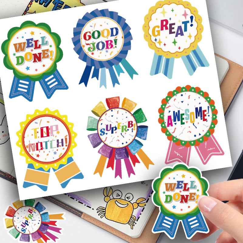 300pcs Great Good Job Reward Stickers Badge Designs 2.2 x 2.7 Inch - TTpen