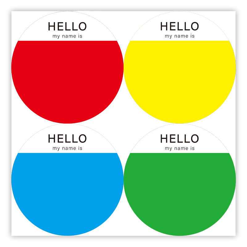 200Pcs Hello Name Tags Hello My Name is Stickers 8cm Round - TTpen