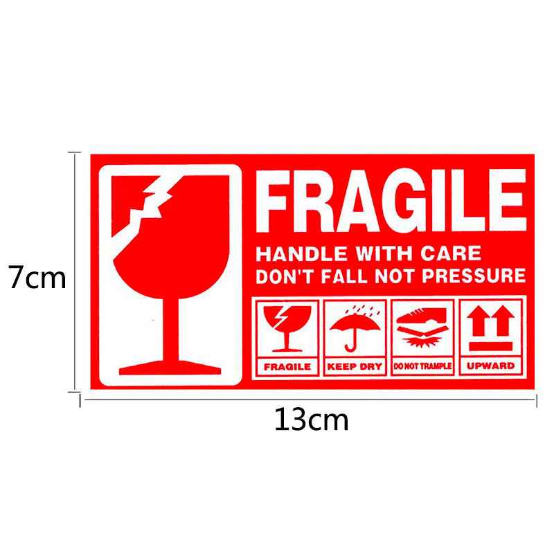 300Pcs Fragile Stickers Red Warning Labels for Shipping and Packing - TTpen