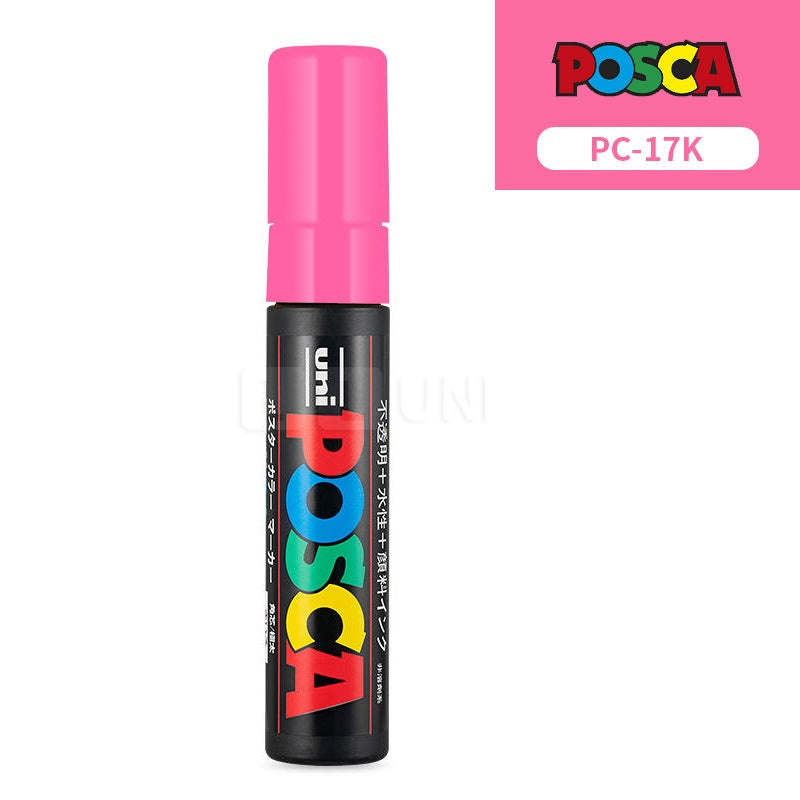 UNI POSCA PC-17K Paint Markers,15mm Extra Broad Tip,Single Pink