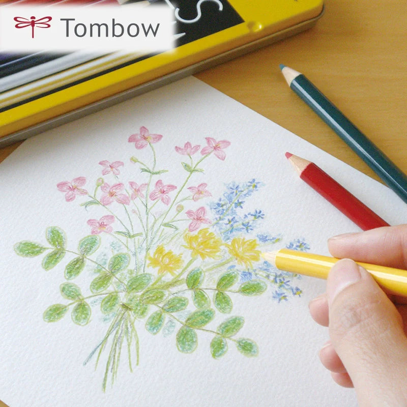 Tombow 24/36 Color Pencil Sets with Roll Case & Mini Sharpener