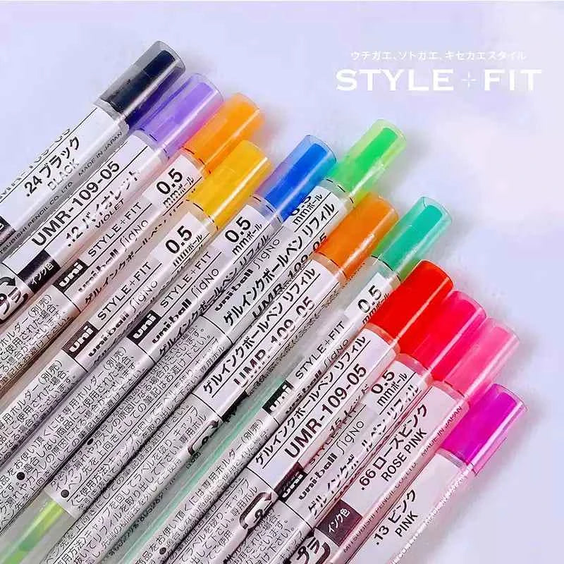 Uni Style Fit Gel Multi Pen Refill - 0.5mm 16 Colors Set