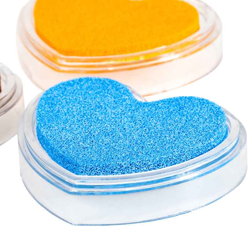 12 Color Heart Shape Craft Ink Pad for Paper,Wood,Fabric - TTpen