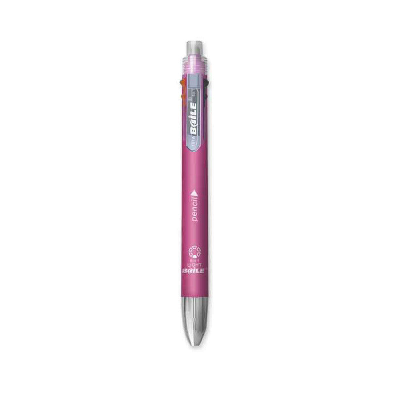 BAILE Multi Pen 5+1 Light,0.7mm Ballpoint Pen,0.5mm Mechanical Pencil Pink