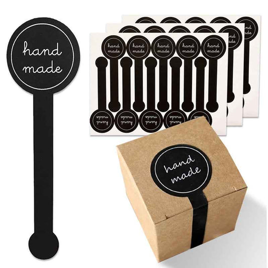 200pcs Hand Made Lollipop Sealing Sticker Black - TTpen